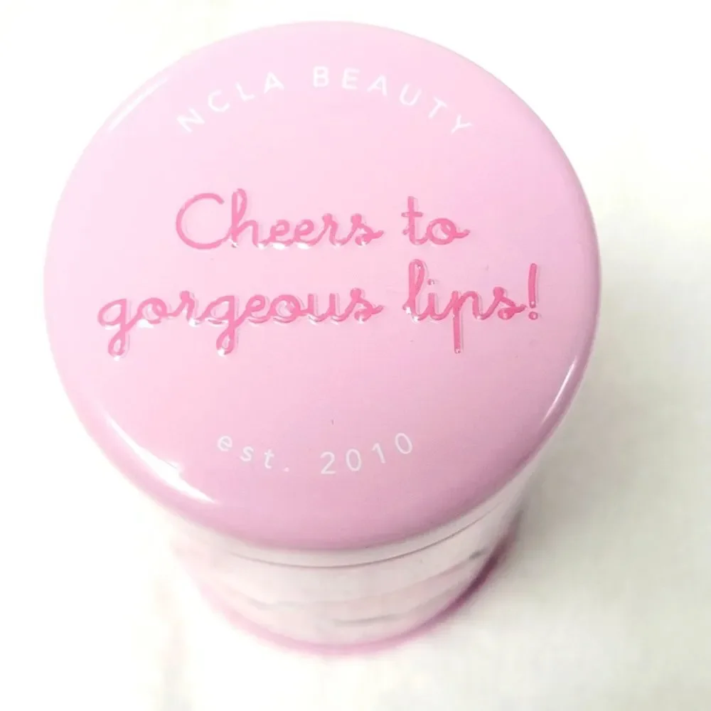 NCLA Beauty Pink Champagne Lip Treatment Trio Set Sugar Scrub Balm Scrubber New
